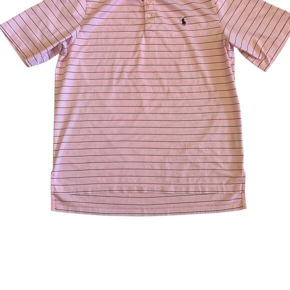 Polo Ralph Lauren Men's Size M Short Sleeve VTG Striped Pima Cotton Polo Shirt - Picture 9 of 14